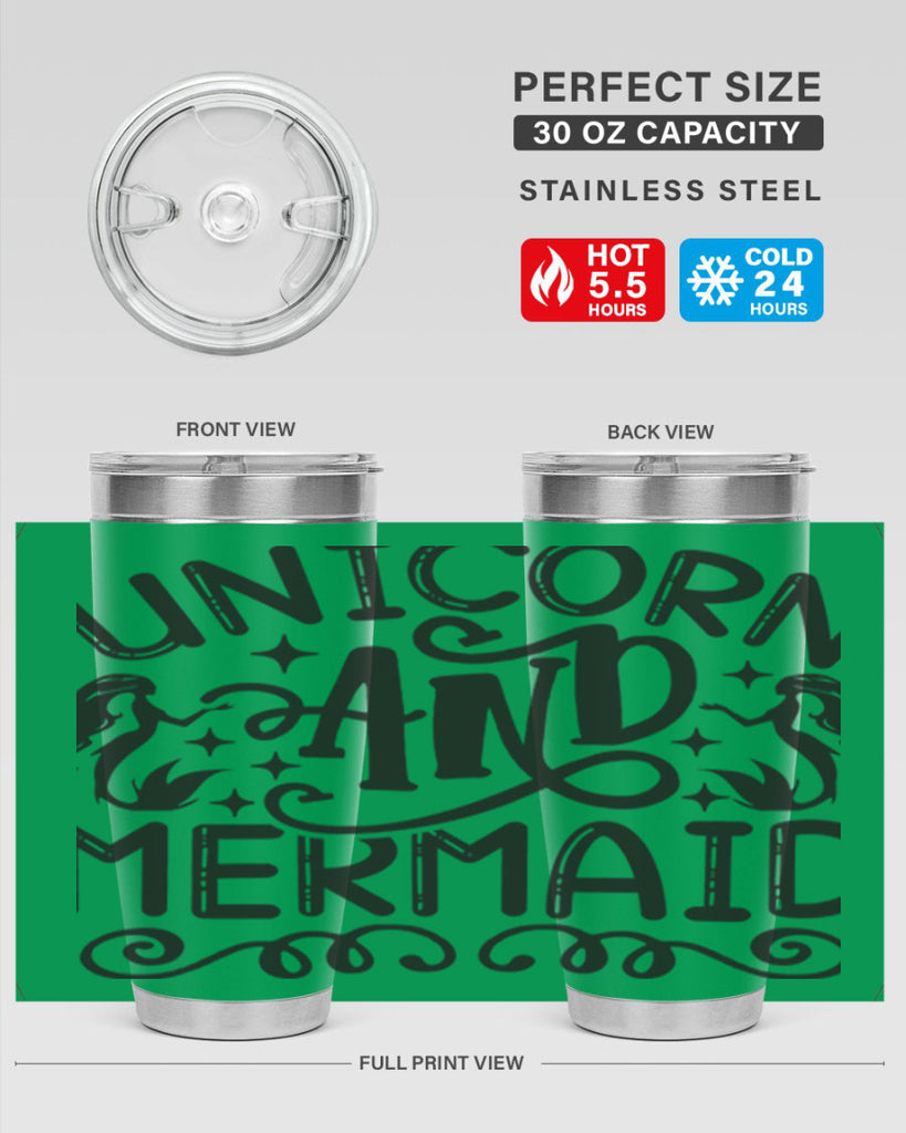 Unicorn and mermaid 660#- mermaid- Tumbler
