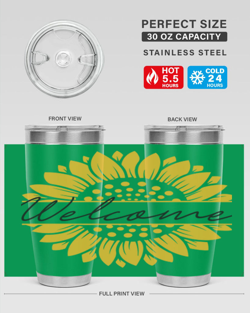 Welcome Sunflower585#- spring- Tumbler