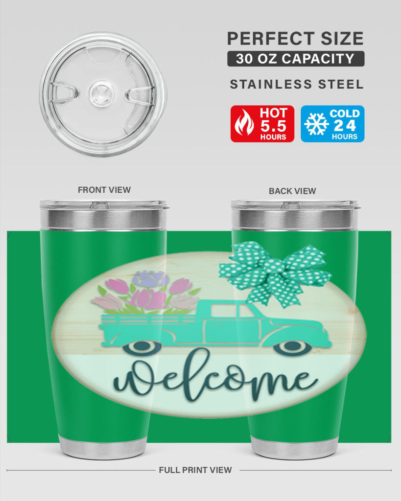 Welcome spring truck Mockup578#- spring- Tumbler