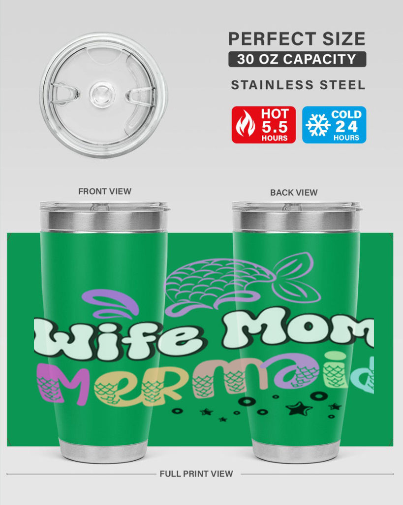 Wife Mom Mermaid 676#- mermaid- Tumbler