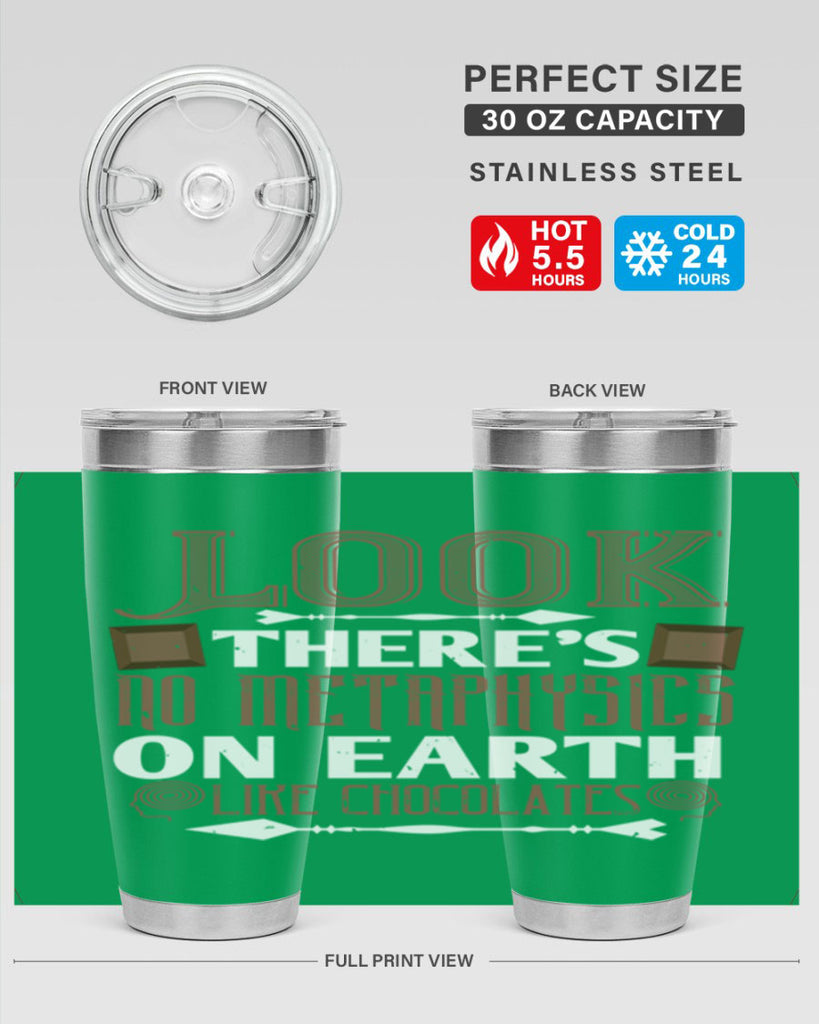 “look theres no metaphysics on earth like chocolates” 5#- chocolate- Tumbler