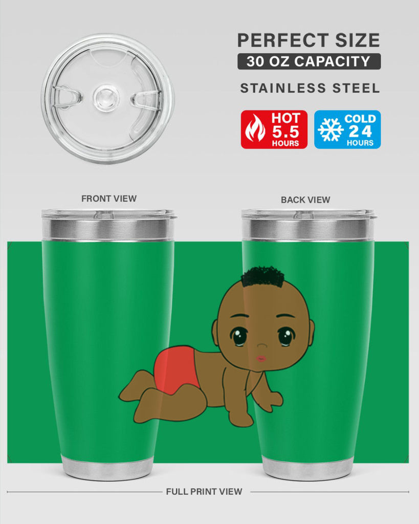 black baby boy 5#- black men - boys- tumbler