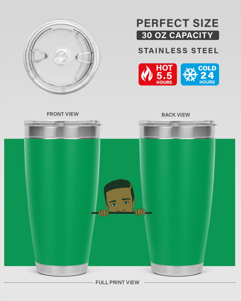 black boy 5#- black men - boys- tumbler