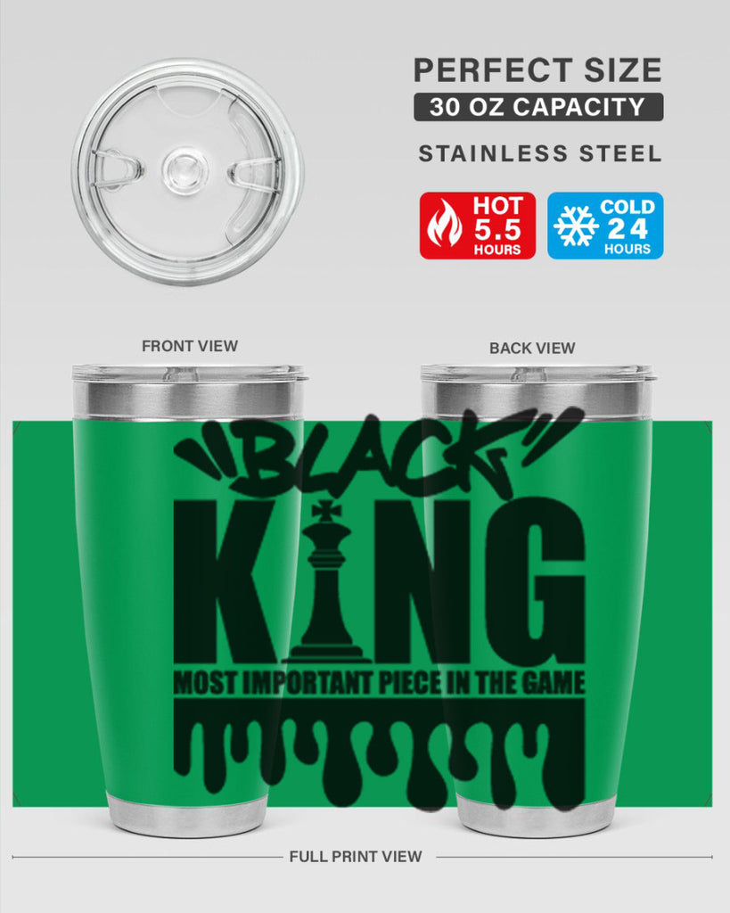 black king 174#- black words phrases- Cotton Tank