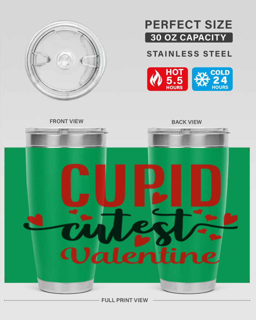 cupid cutest valentine 72#- valentines day- Tumbler