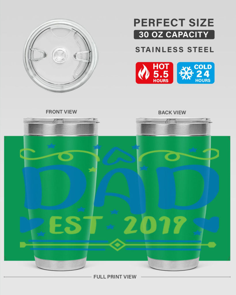 dad est 99#- fathers day- Tumbler