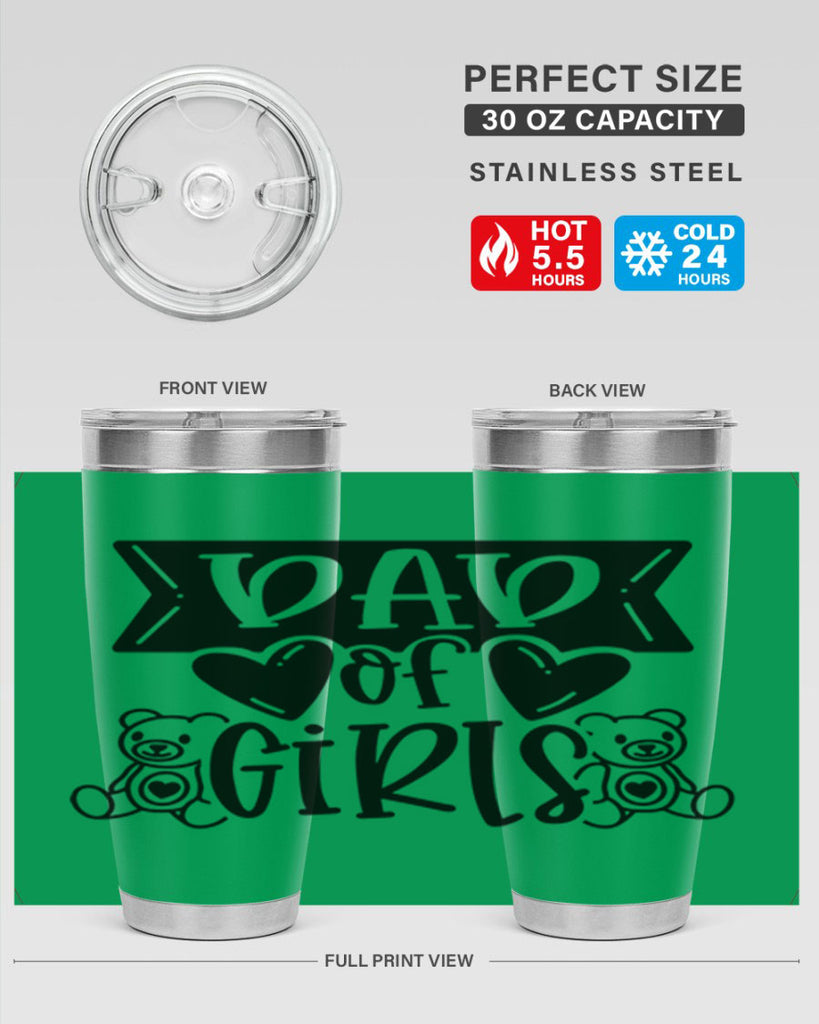 dad of girls 60#- fathers day- Tumbler