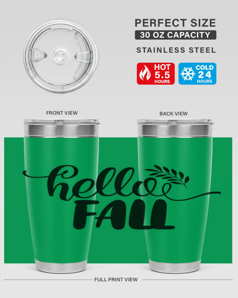 hello fall 54#- thanksgiving- Tumbler