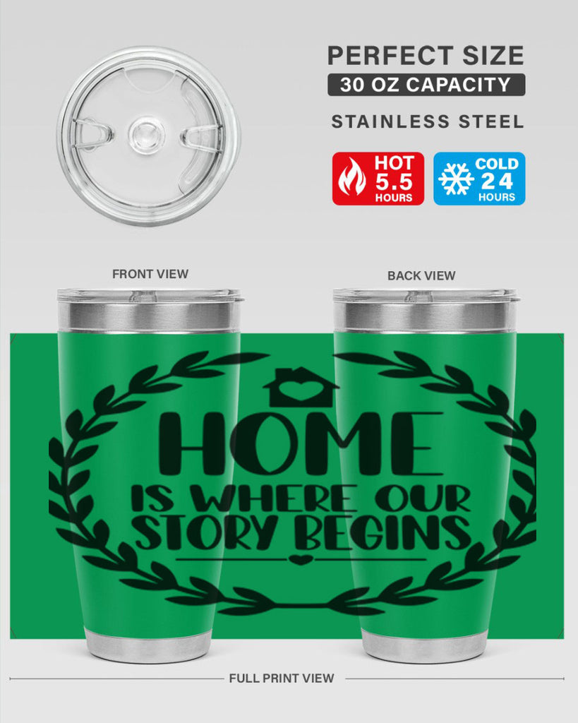 home is where our story begins 13#- home- Tumbler