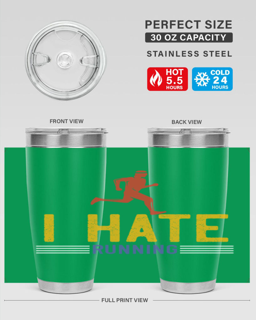 i hate running 40#- running- Tumbler