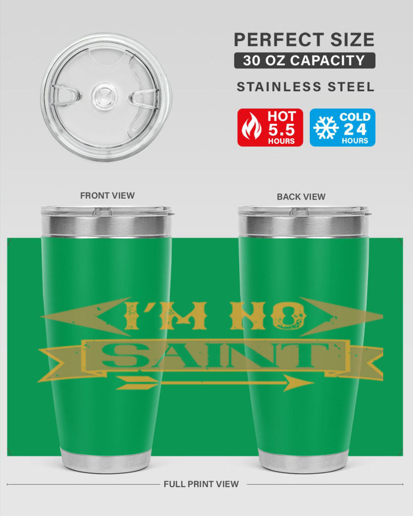 i’m no saint 59#- mardi gras- Tumbler