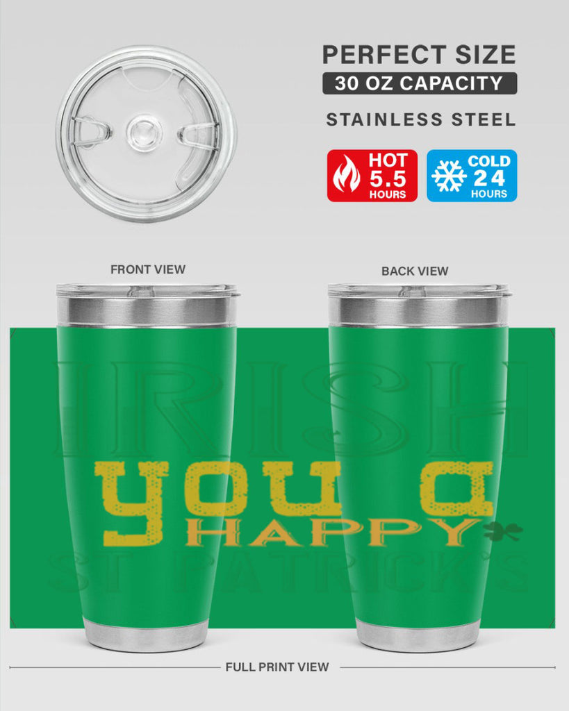 irish you a happy st patrick’s Style 132#- St Patricks Day- Tumbler