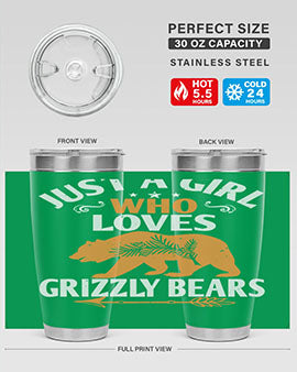 just a girl who loves Grizzly Bears 20#- Bears- Tumbler