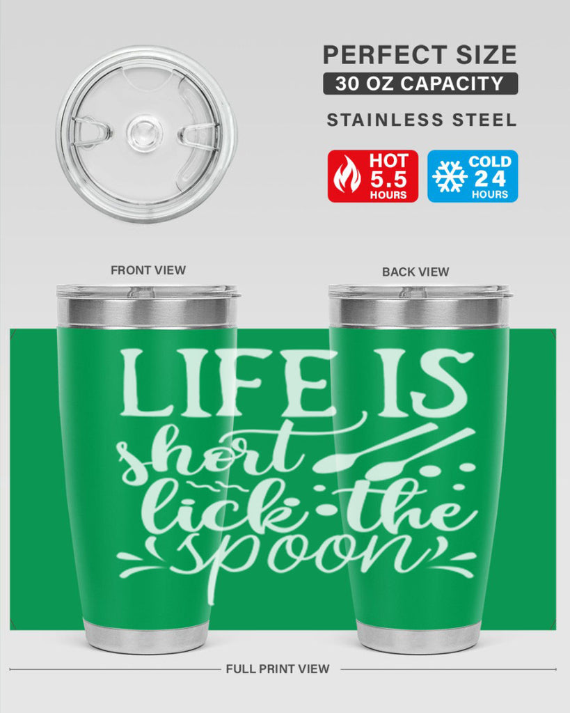 life is short lick the spoon 25#- kitchen- Tumbler