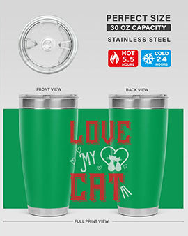 love my cat Style 67#- cat- Tumbler