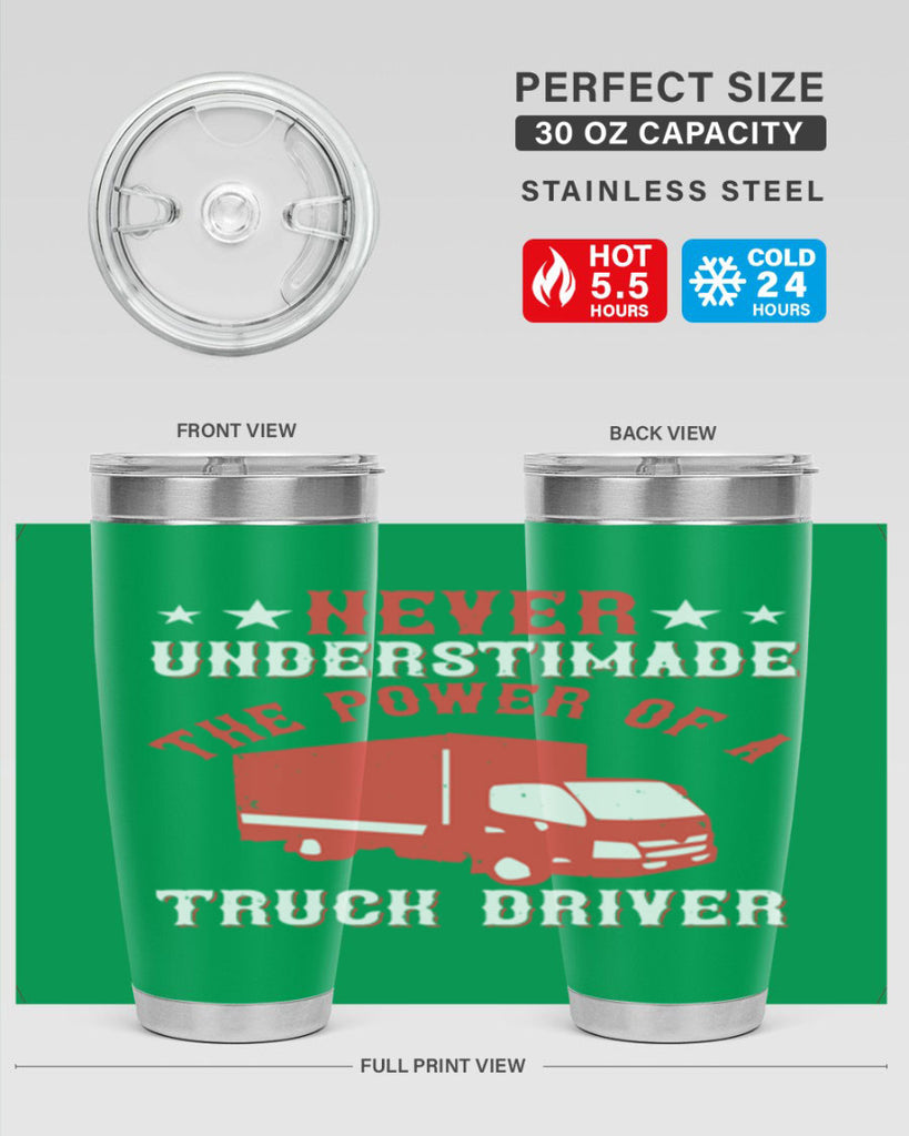 never understimade the power of a truck driver Style 27#- truck driver- tumbler