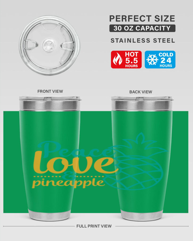 peace love pineapple Style 82#- summer- Tumbler