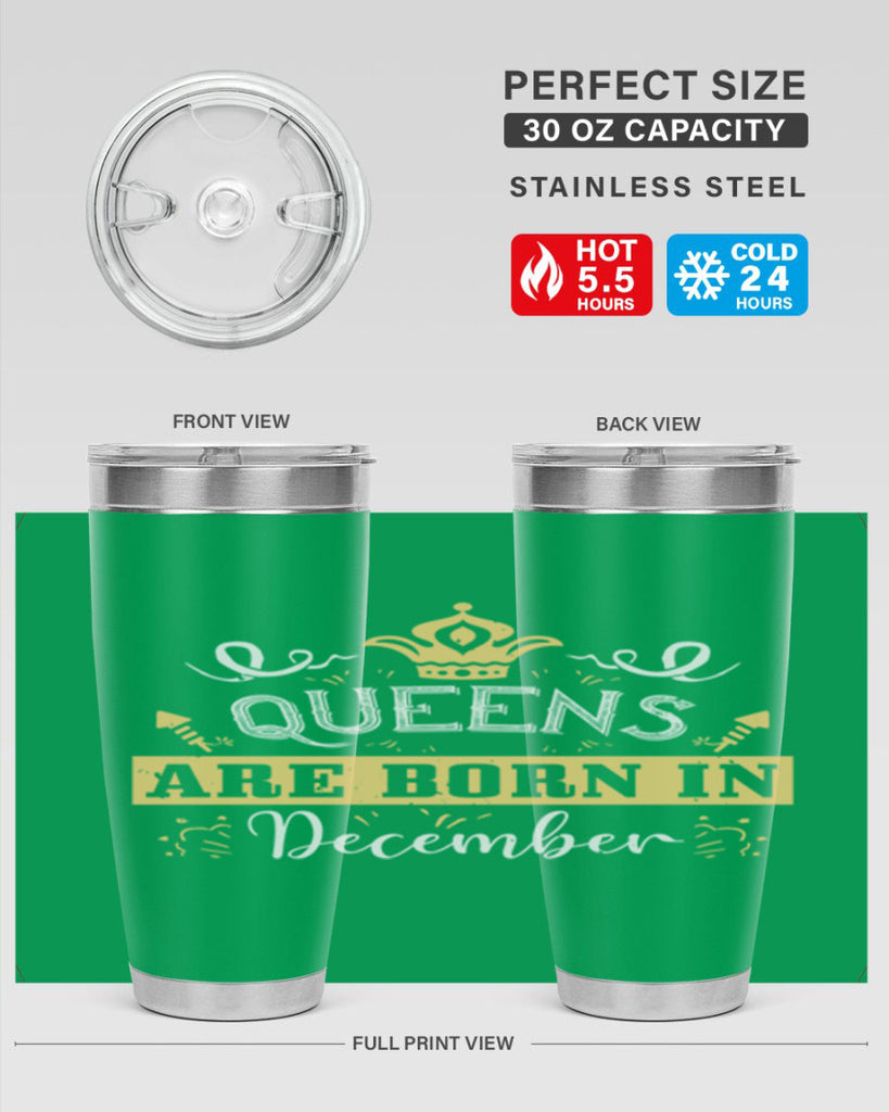 queens are born in December Style 44#- birthday- tumbler