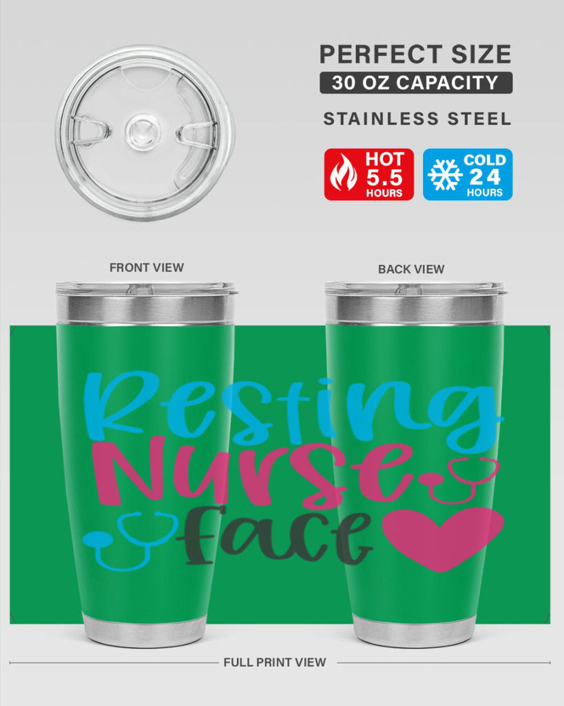 resting nurse face Style 355#- nurse- tumbler