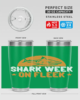 shark week on fleek Style 42#- shark  fish- Tumbler