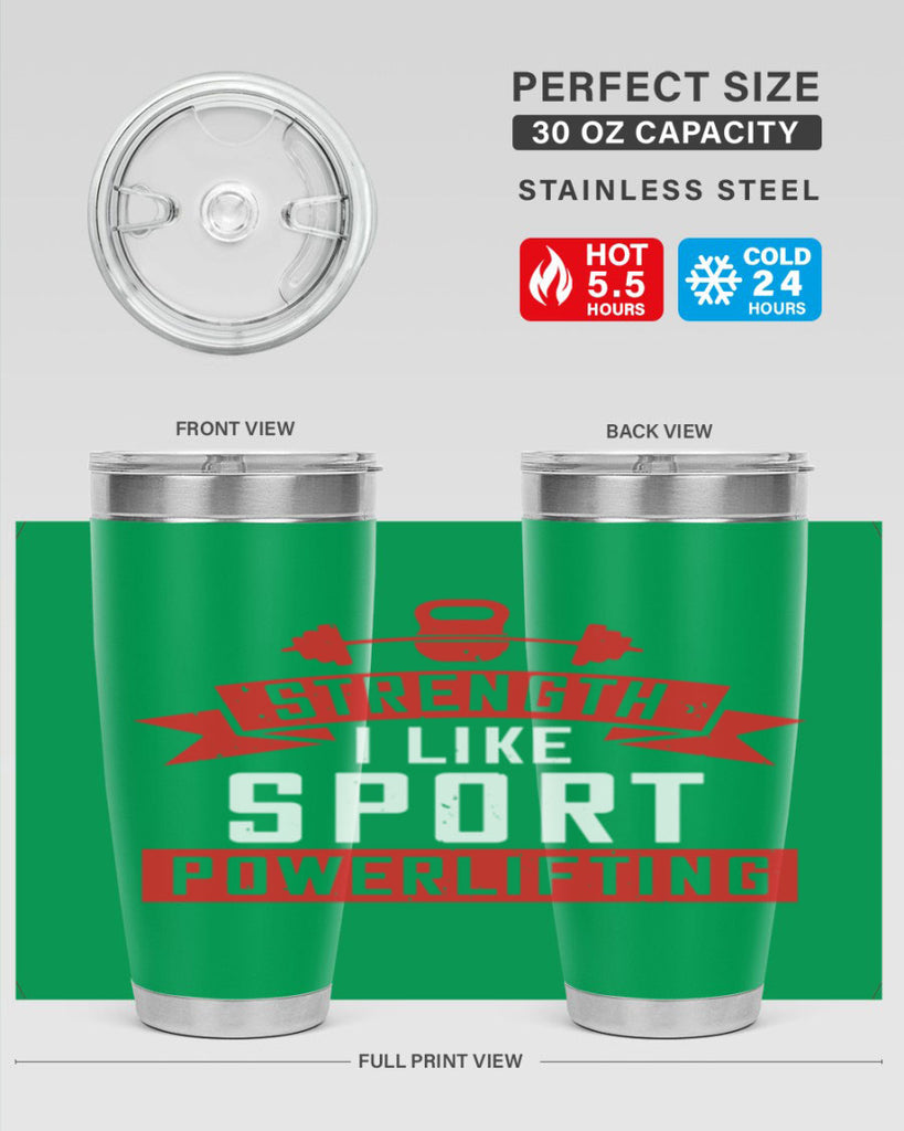 strength i like sport powerlifting 73#- gym- Tumbler