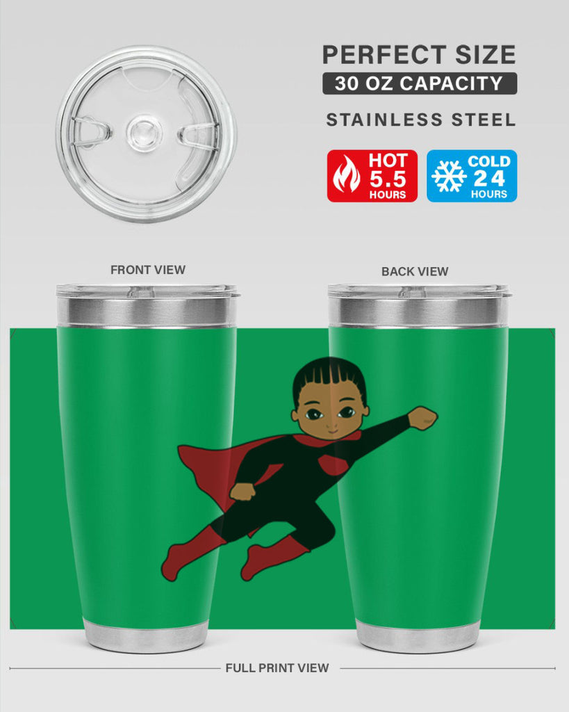 super kid 16#- black men - boys- tumbler