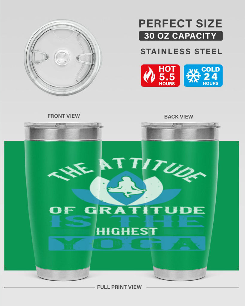 the attitude of gratitude is the highest yoga 66#- yoga- Tumbler