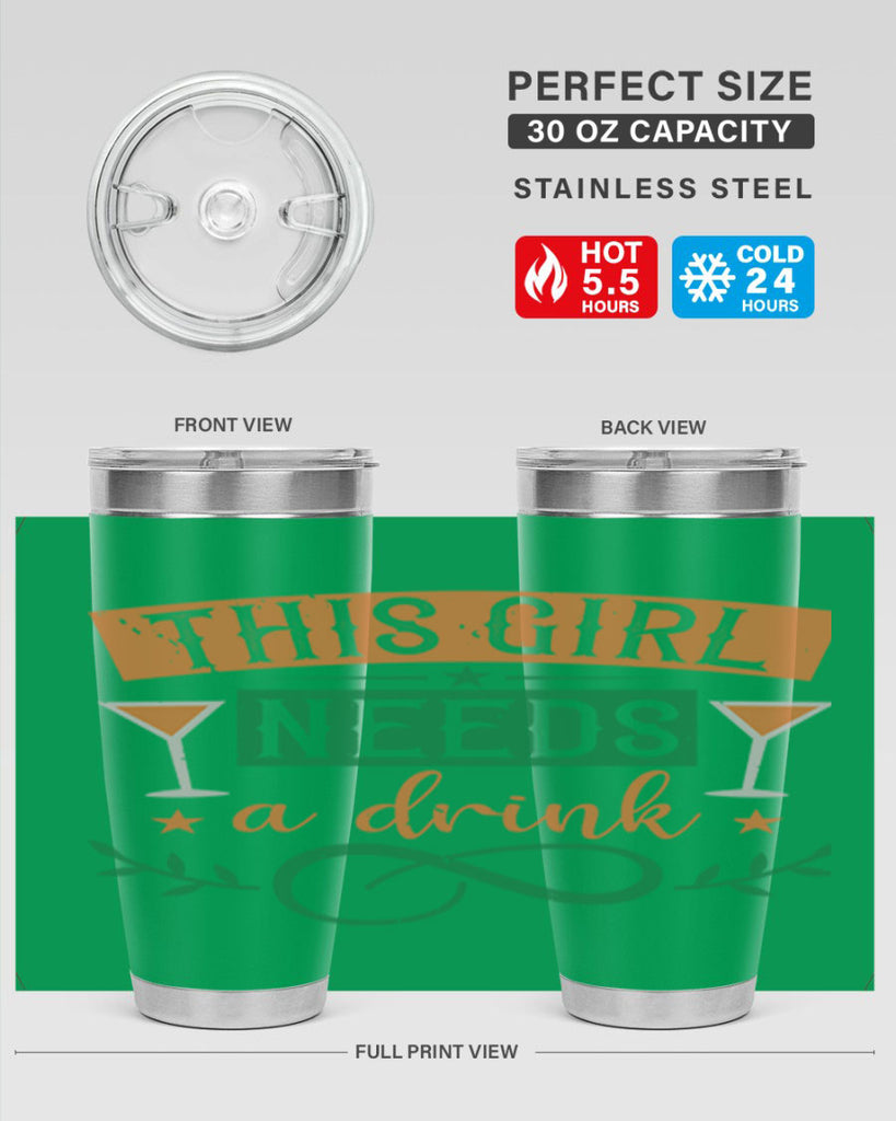 this girl needs a drink 36#- mardi gras- Tumbler