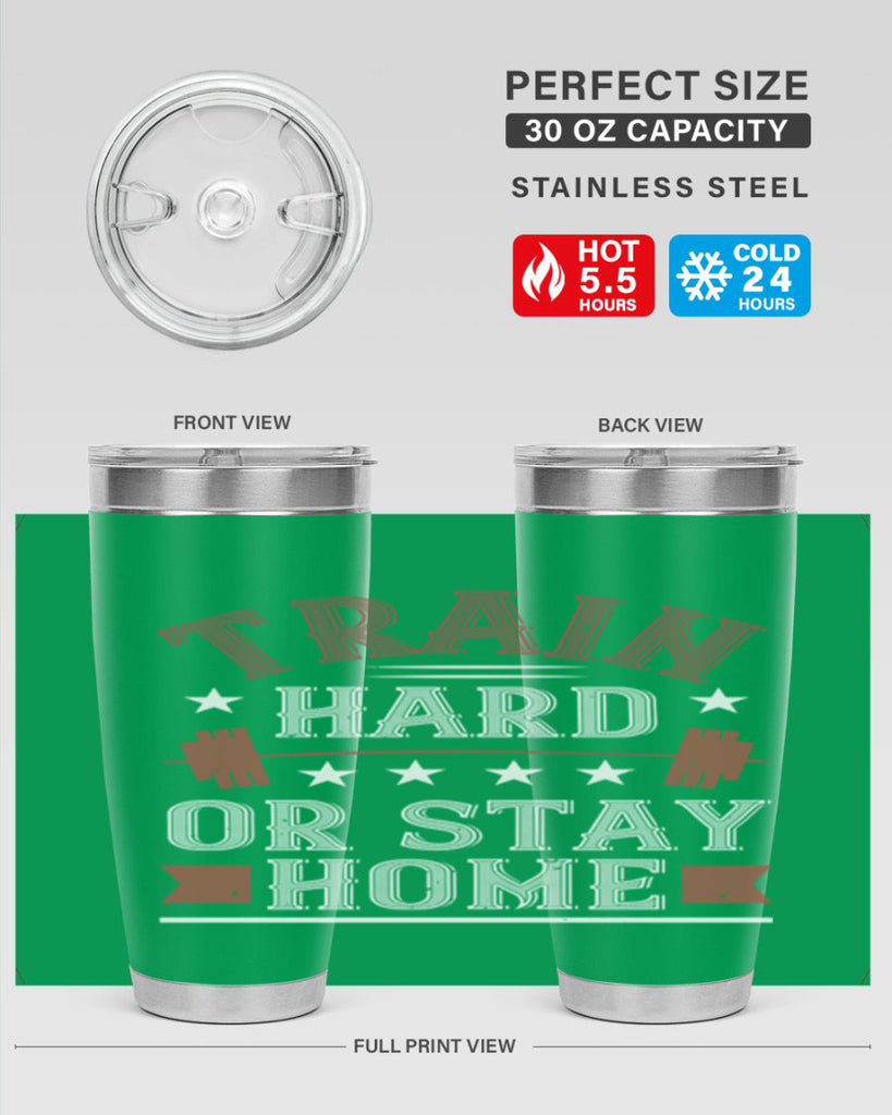train hard or stay home 62#- gym- Tumbler