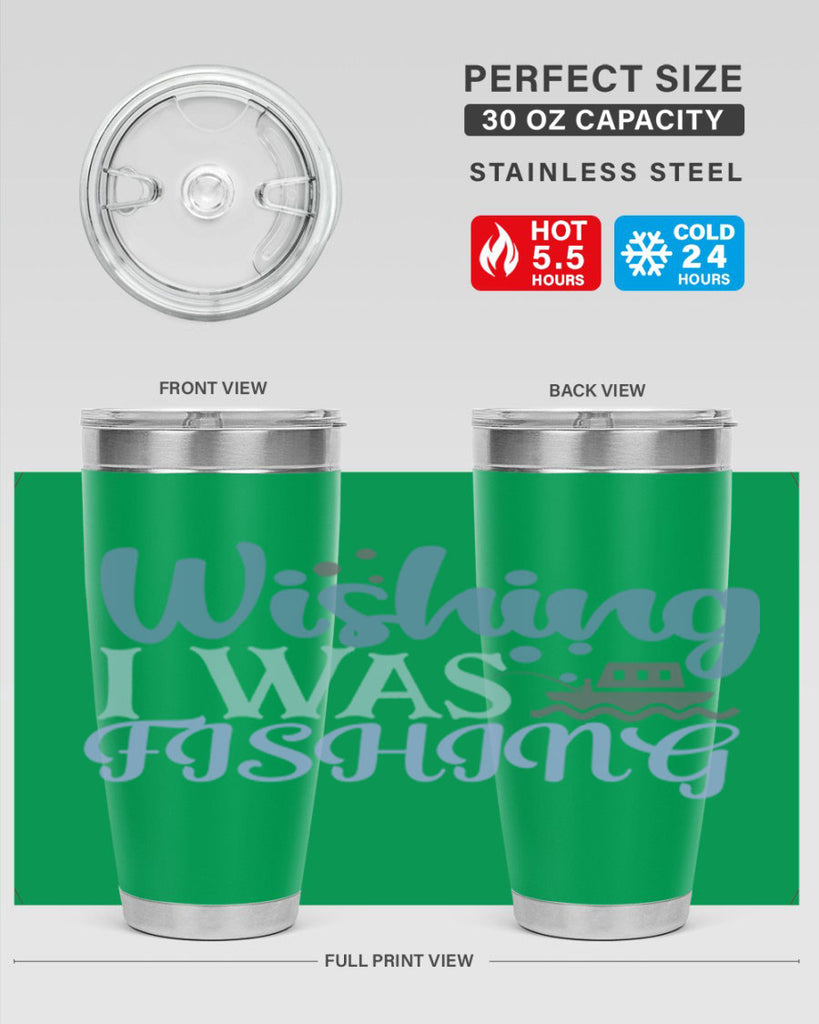 wishing i was fishing 190#- fishing- Tumbler