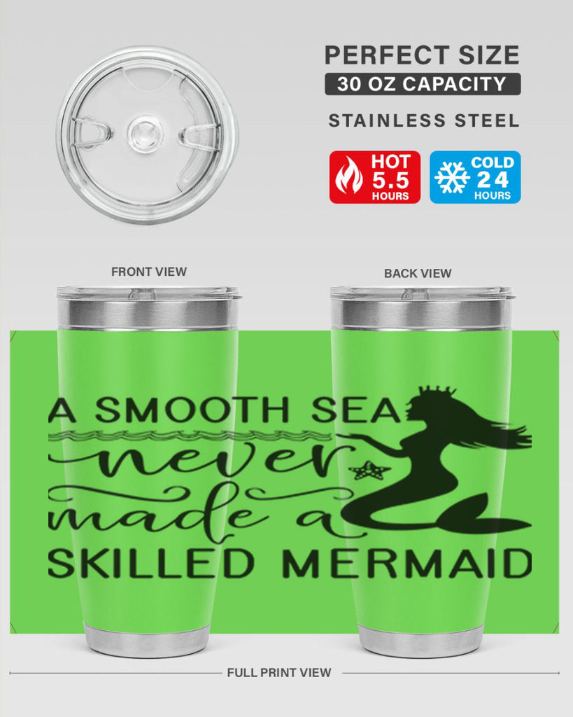 A smooth sea never made 12#- mermaid- Tumbler