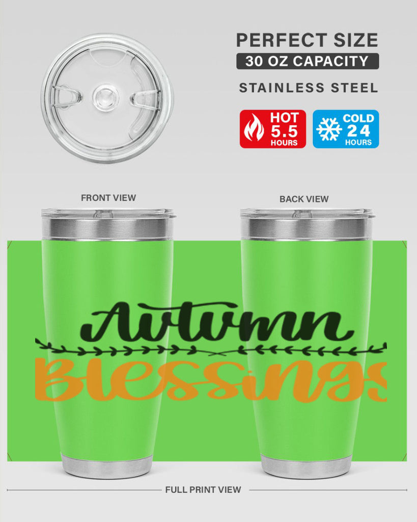 Autumn Blessings 473#- fall- Tumbler