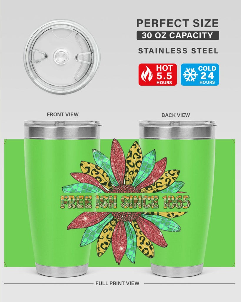 Freeish Since 1865 Sunflower Juneteenth 15#- Juneteenth- tumbler