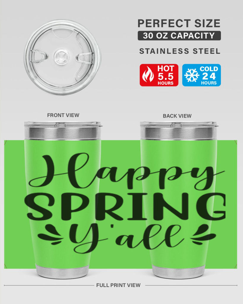 Happy Spring Y'all 163#- spring- Tumbler