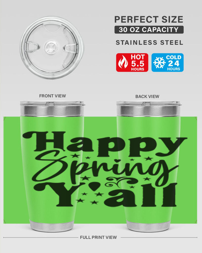 Happy Spring Y'all 164#- spring- Tumbler