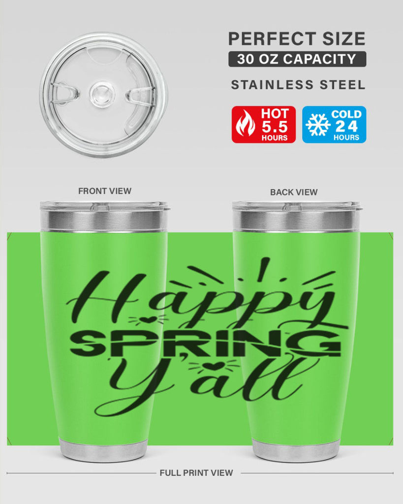 Happy Spring Y'all 165#- spring- Tumbler