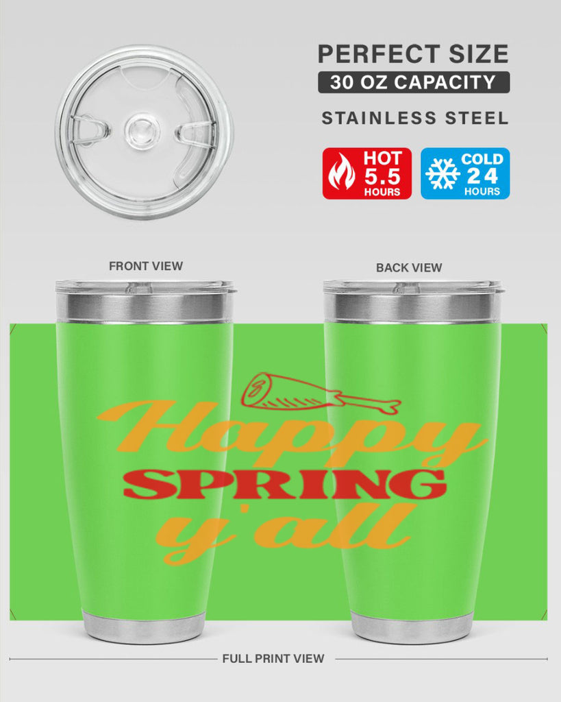 Happy spring y'all 162#- spring- Tumbler