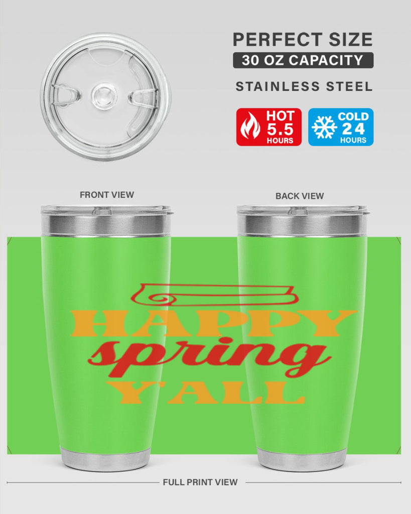 Happy spring y'all 166#- spring- Tumbler