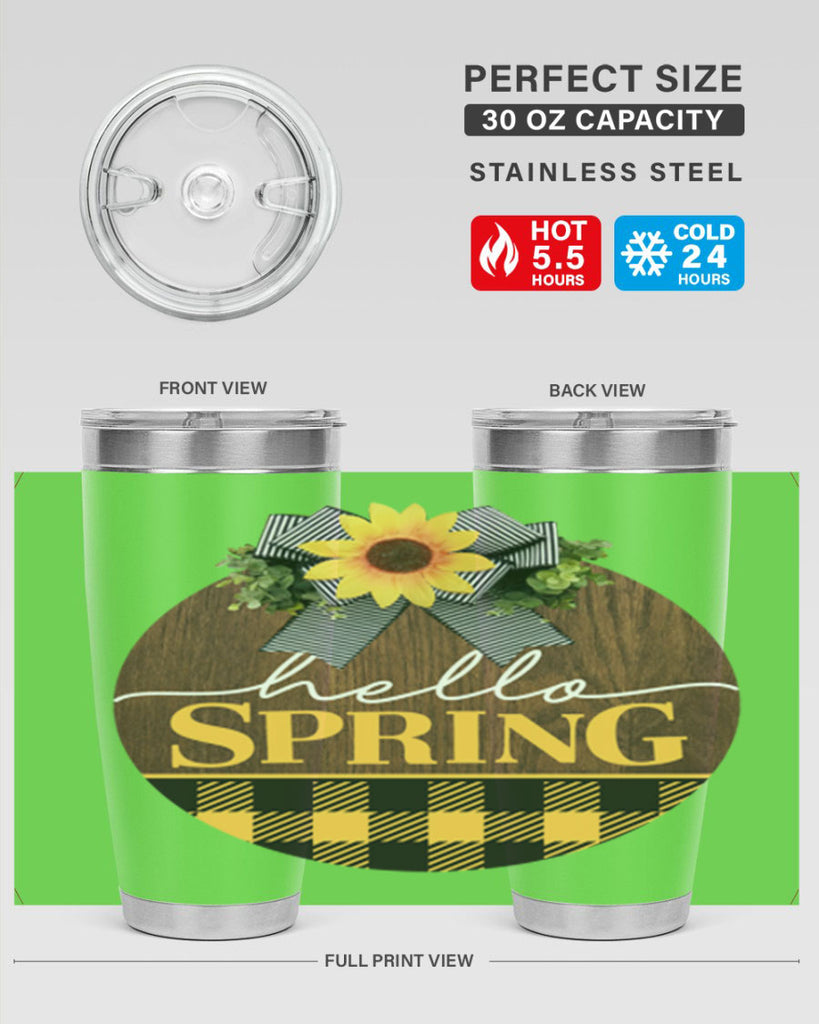 Hello Spring plaid Mockup 204#- spring- Tumbler