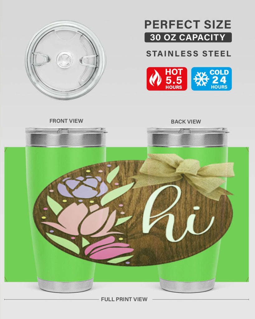 Hi pink flowers Mockup237#- spring- Tumbler