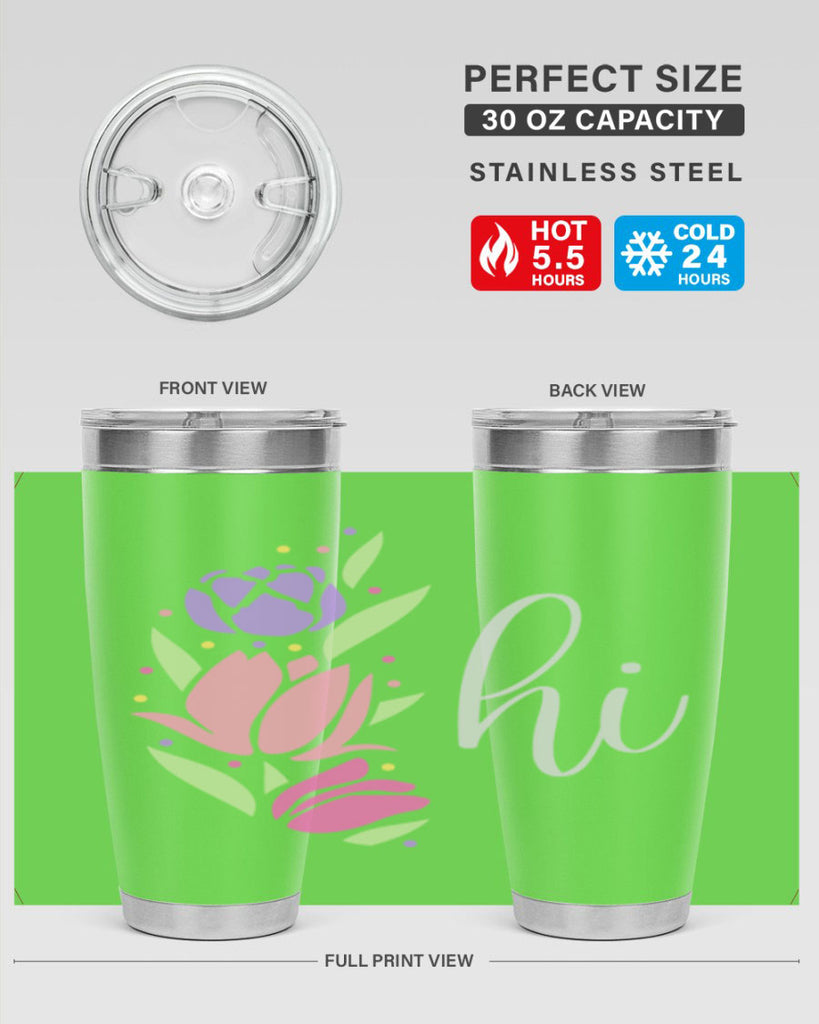 Hi pink flowers238#- spring- Tumbler