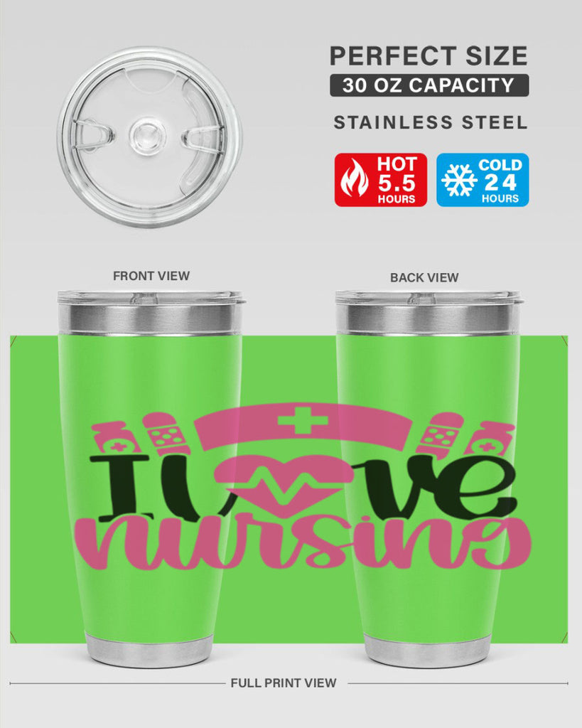 I Love Nursing Style Style 171#- nurse- tumbler