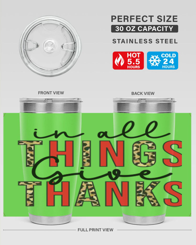 In all things give thanks 352#- fall- Tumbler