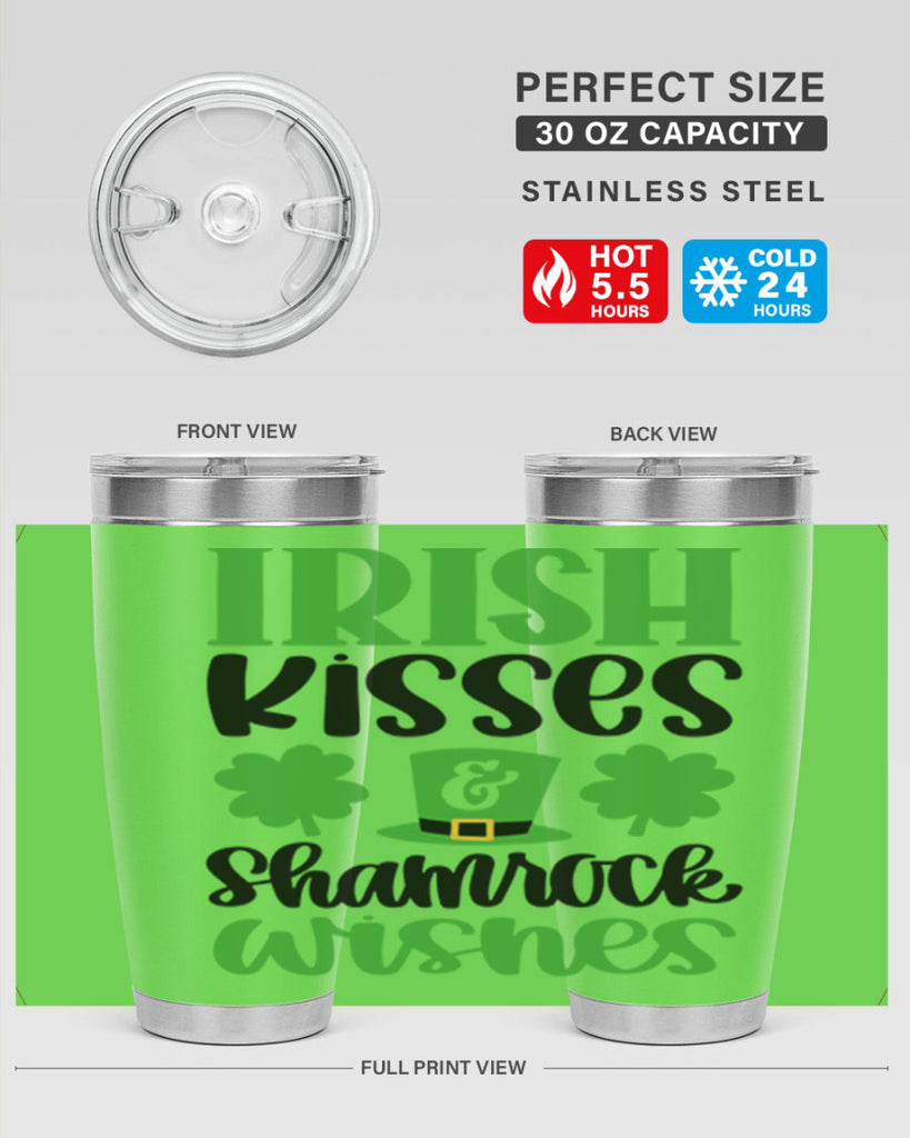 Irish Kisses Shamrock Wishes Style 81#- St Patricks Day- Tumbler