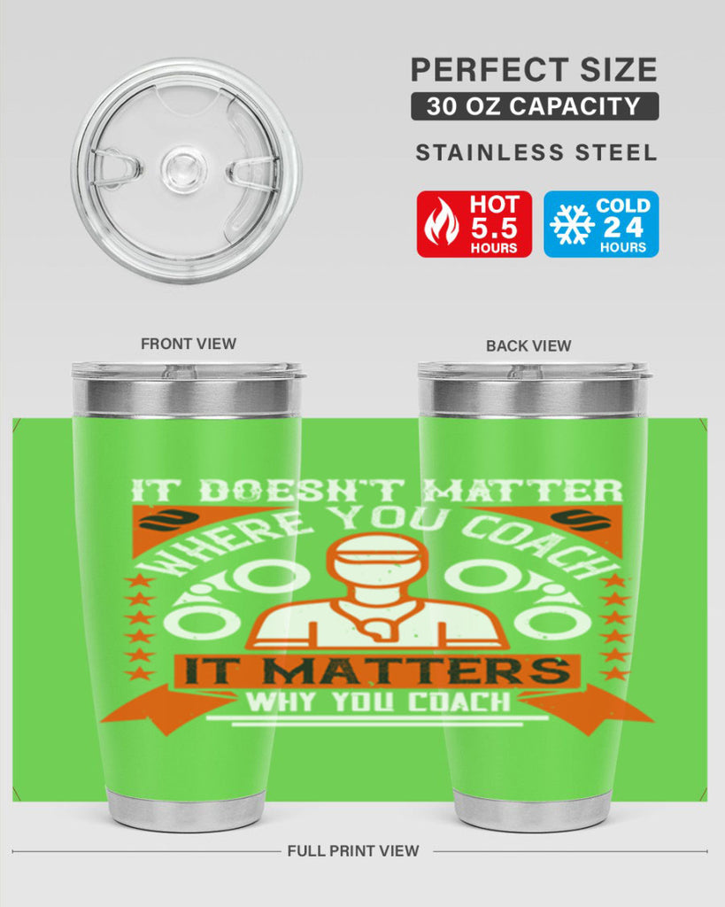 It doesnt matter where you coach it matters why you coach Style 27#- coaching- tumbler