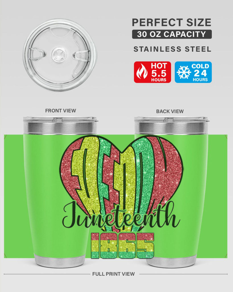 Juneteenth Since 1865 Heart 20#- Juneteenth- tumbler