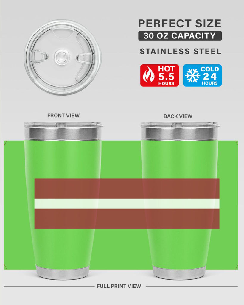 Latvia 104#- world flags- Tumbler