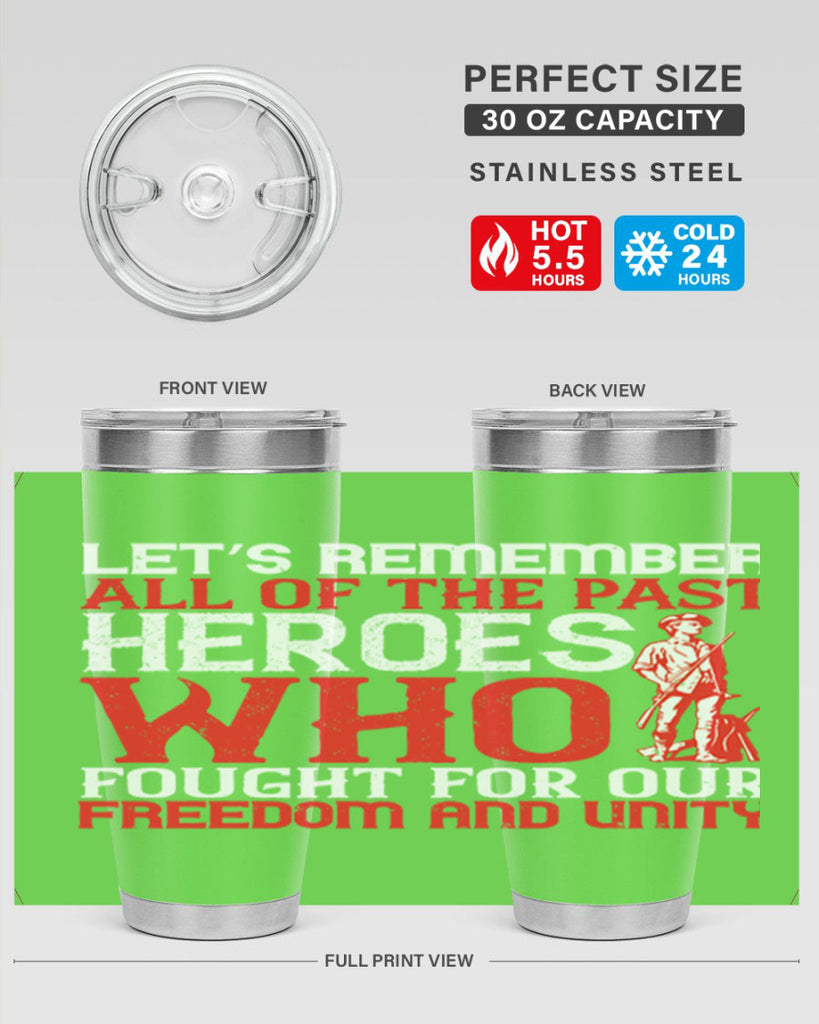 Let’s remember all of the past heroes who fought for our freedom and unity Style 127#- Fourt Of July- Tumbler