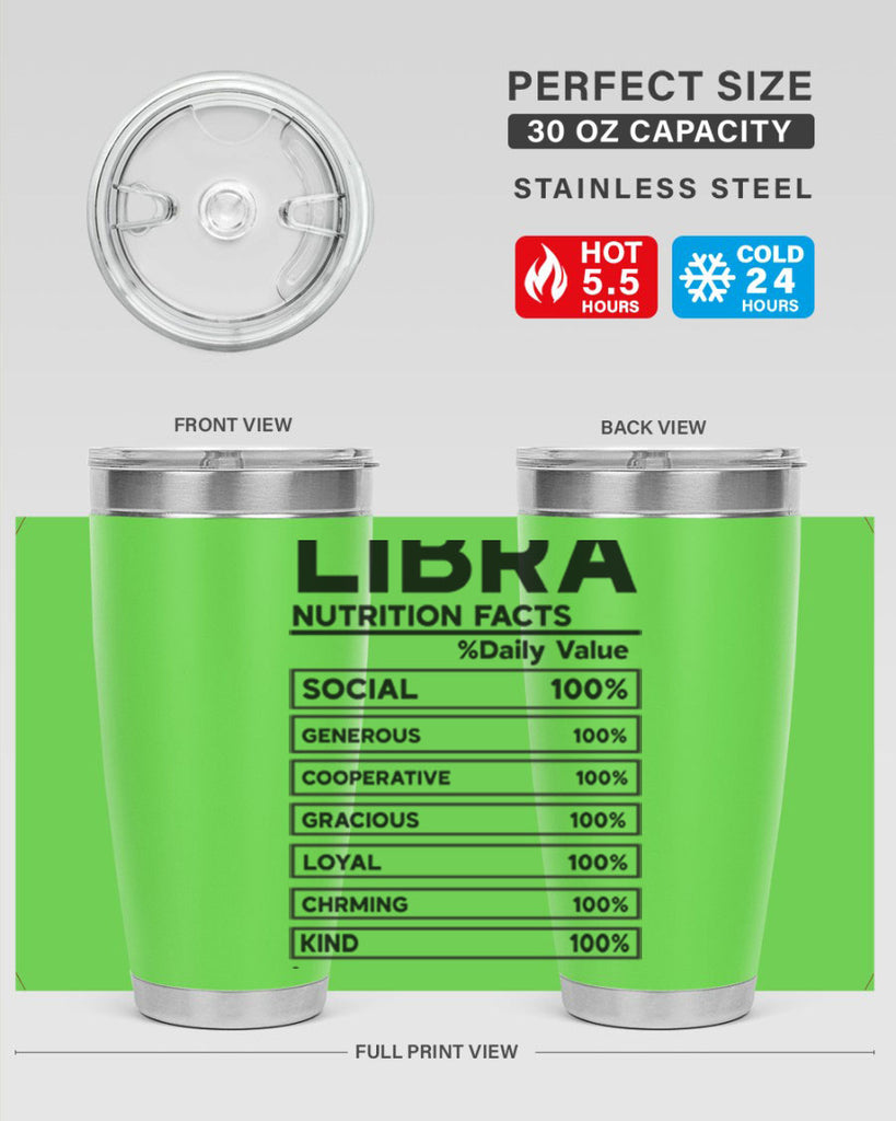 Libra Nutrition Facts 318#- zodiac- Tumbler