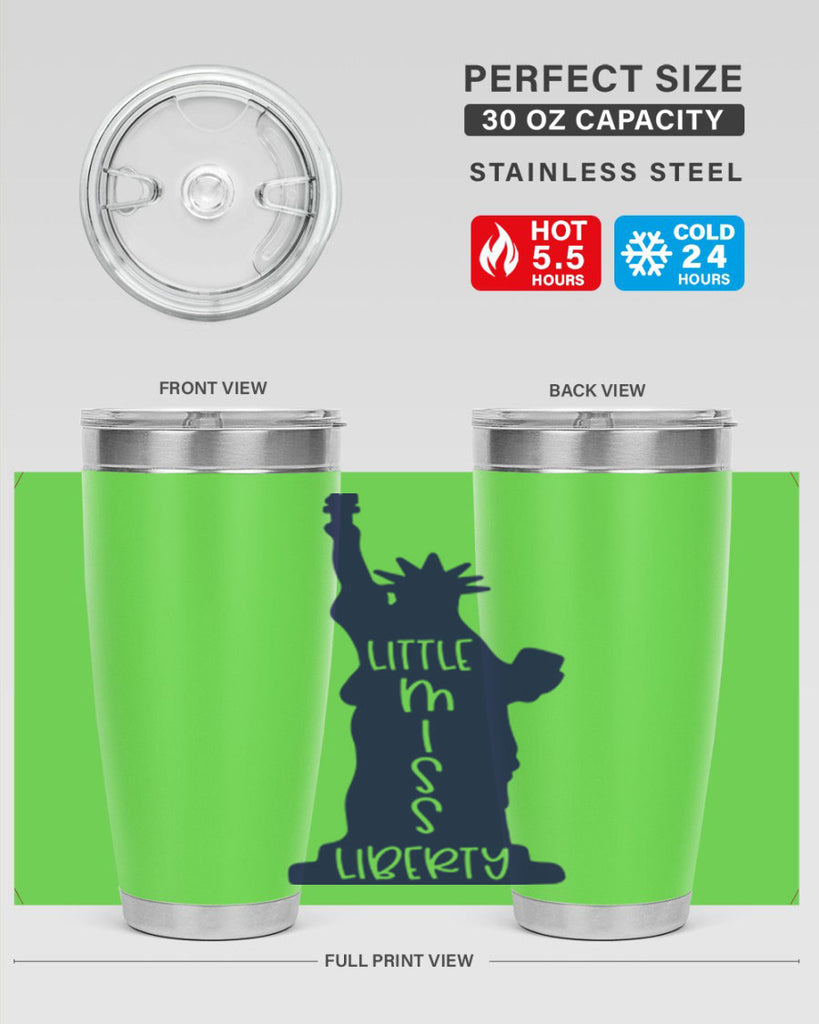 Little Miss Liberty Style 163#- Fourt Of July- Tumbler